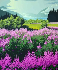 Abstract Fireweed Field Diamond Painting