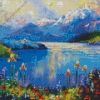 Abstract Lake Diamond Painting