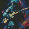 Astronaut With Guitar Diamond Painting