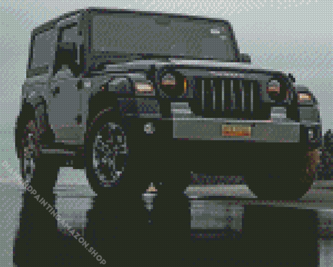 Black Mahindra Thar Diamond Painting