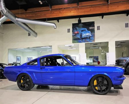 Blue 65 Mustang Diamond Painting