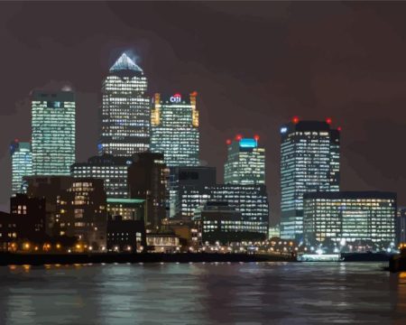 Canary Wharf Skyline Diamond Painting