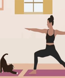 Cat Yoga Diamond Painting