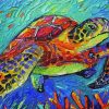 Colorful Turtle Art Diamond Painting