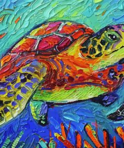 Colorful Turtle Art Diamond Painting