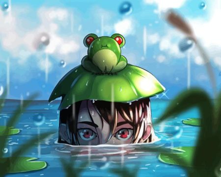 Girl Anime Frog Diamond Painting