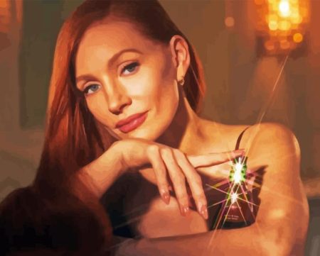 Gorgeous Jessica Chastain Diamond Painting
