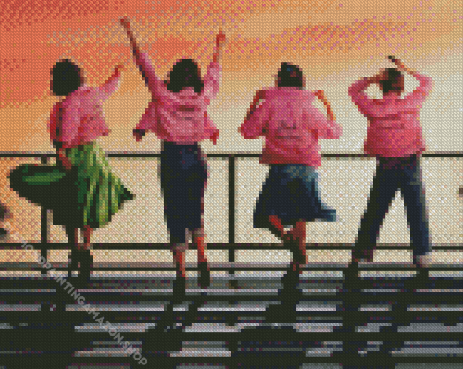 Grease Pink Ladies Diamond Painting