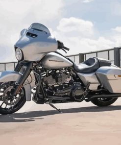 Grey Harley Glide Diamond Painting