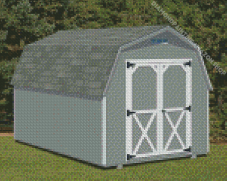 Grey Mini Barn Diamond Painting
