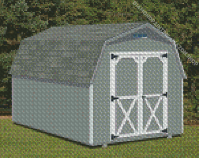 Grey Mini Barn Diamond Painting