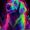 Happy Neon Dog Diamond Painting