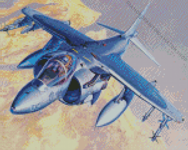 Harrier Jump Jet Plane Diamond Painting