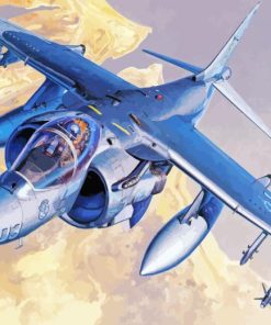 Harrier Jump Jet Plane Diamond Painting