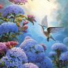 Hummingbirds And Hydrangeas Diamond Painting