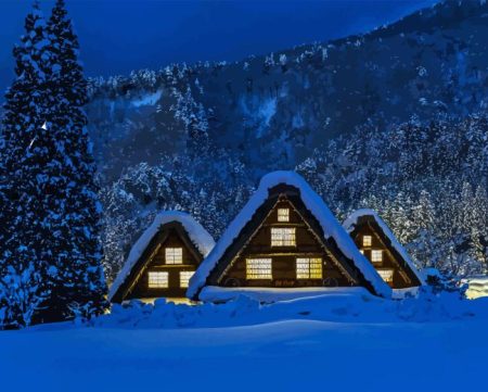 Japan Shirakawa City Diamond Painting
