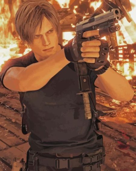 Leon S Kennedy Resident Evil Diamond Painting