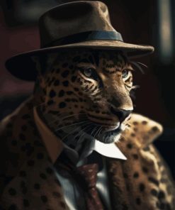 Leopard Wearing A Suit Diamond Painting