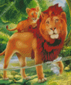 Lion And Cub Diamond Painting