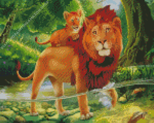 Lion And Cub Diamond Painting