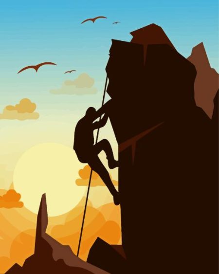 Mountain Climbing Man Diamond Painting
