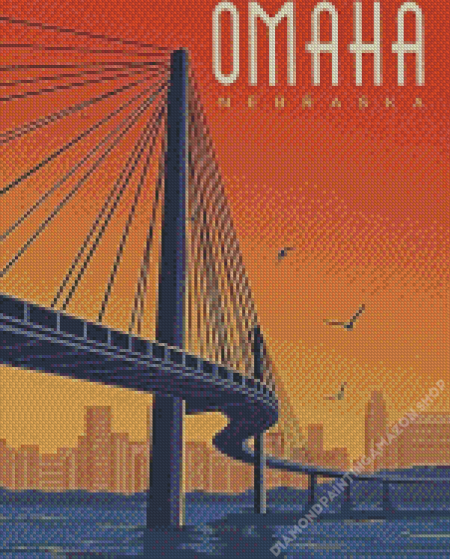 Omaha Sunset Poster Diamond Painting