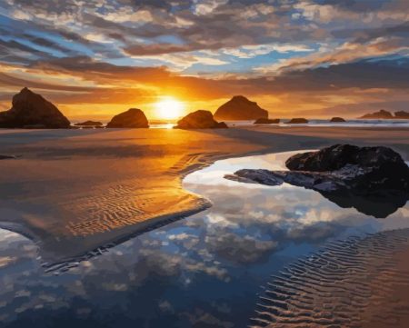 Oregon Bandon Beach Diamond Painting