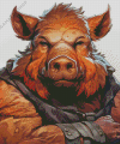 Razorback Pig Diamond Painting