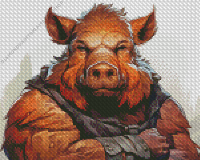 Razorback Pig Diamond Painting