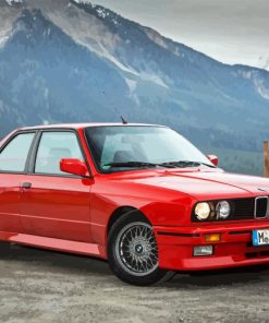 Red Bmw E30 Diamond Painting