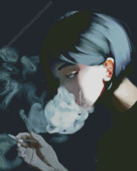 Sad Anime Smoking Diamond Painting