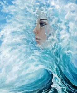 Sad Woman Wave Diamond Painting