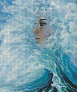 Sad Woman Wave Diamond Painting