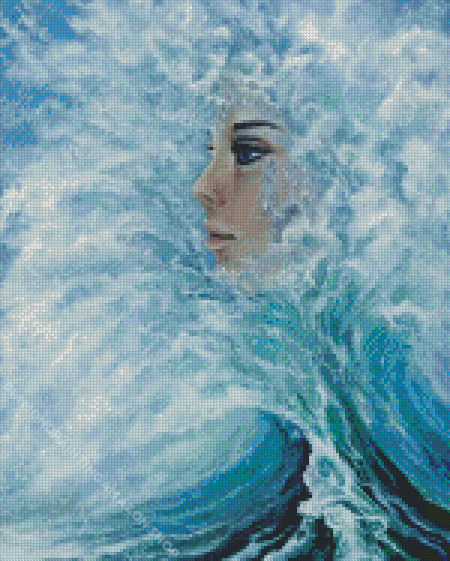 Sad Woman Wave Diamond Painting