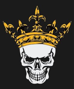 Skull In Golden Crown Diamond Painting