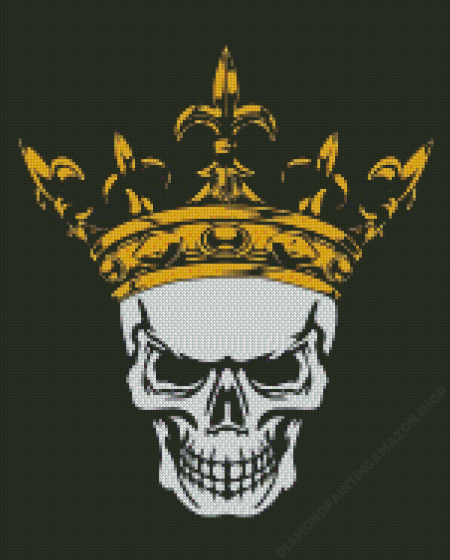 Skull In Golden Crown Diamond Painting