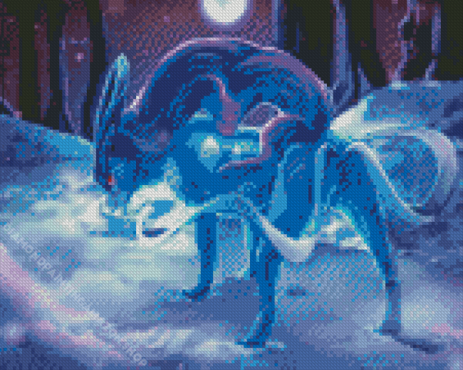 Suicune In Snow Diamond Painting