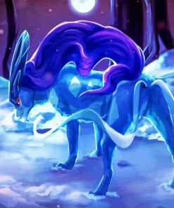 Suicune In Snow Diamond Painting