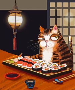 Sushi Cat Diamond Painting