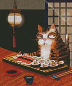 Sushi Cat Diamond Painting