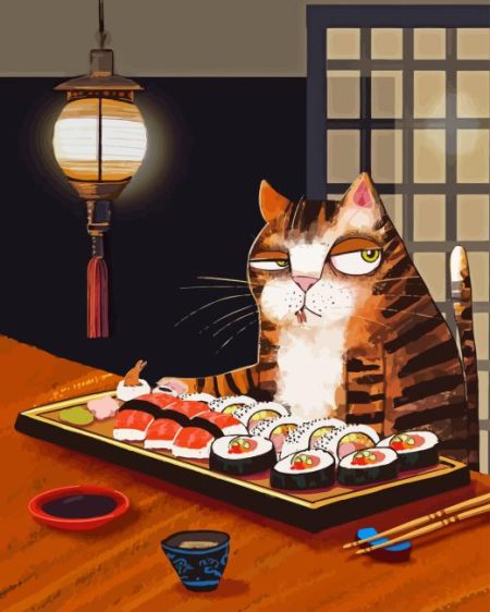 Sushi Cat Diamond Painting