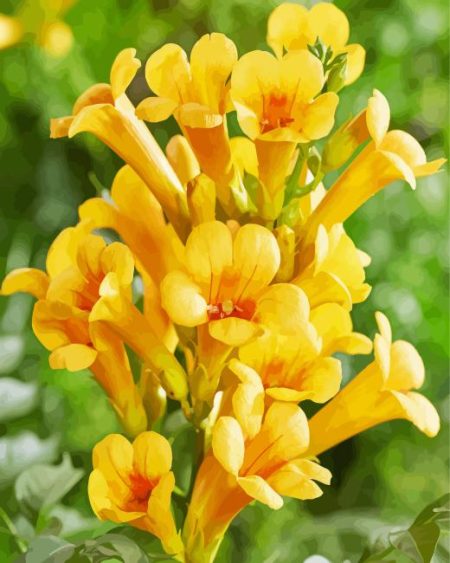 Yellow Angels Trumpets Diamond Painting