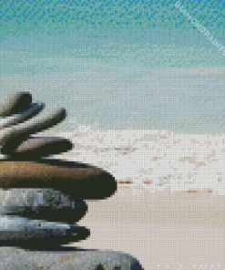 Zen Stones By Sea Diamond Painting