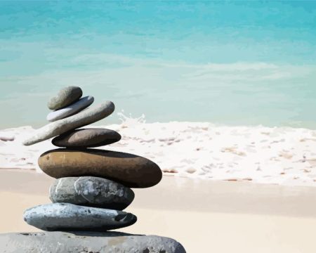 Zen Stones By Sea Diamond Painting