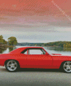 1969 Red Camaro Diamond Painting