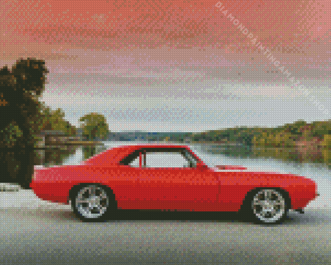 1969 Red Camaro Diamond Painting