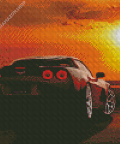 2005 Corvette At Sunset Diamond Painting