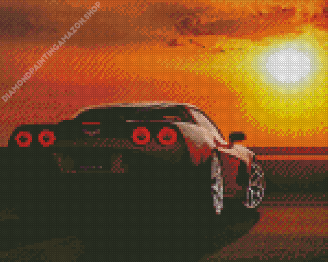 2005 Corvette At Sunset Diamond Painting