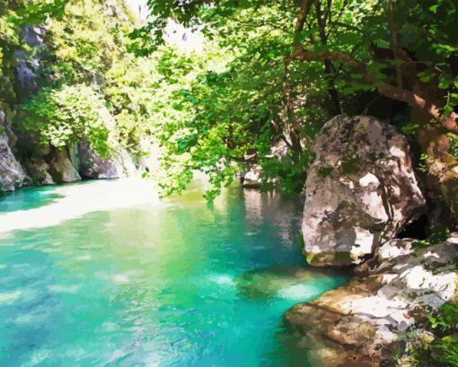 Acheron River In Greece Diamond Painting