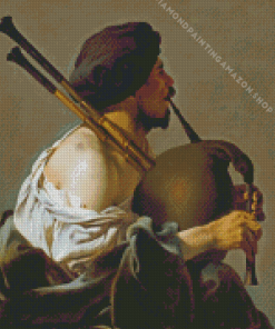 Bagpipe Man Diamond Painting